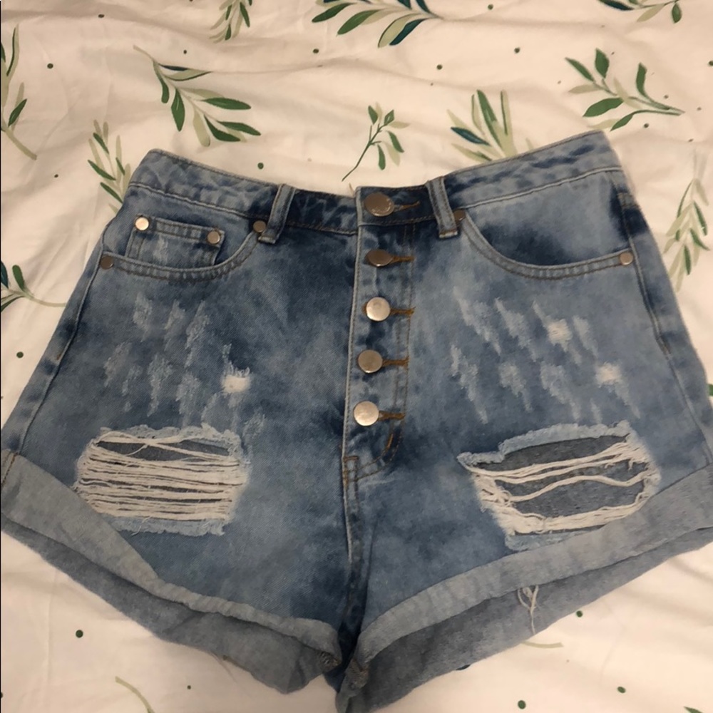 Distressed Jean Shorts